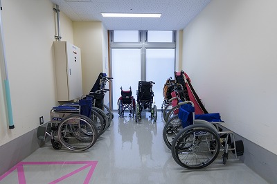写真：車椅子貸出スペース