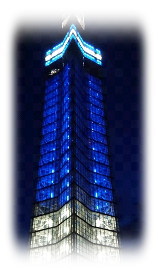 写真：ポートタワーセリオンのブルーライトアップ